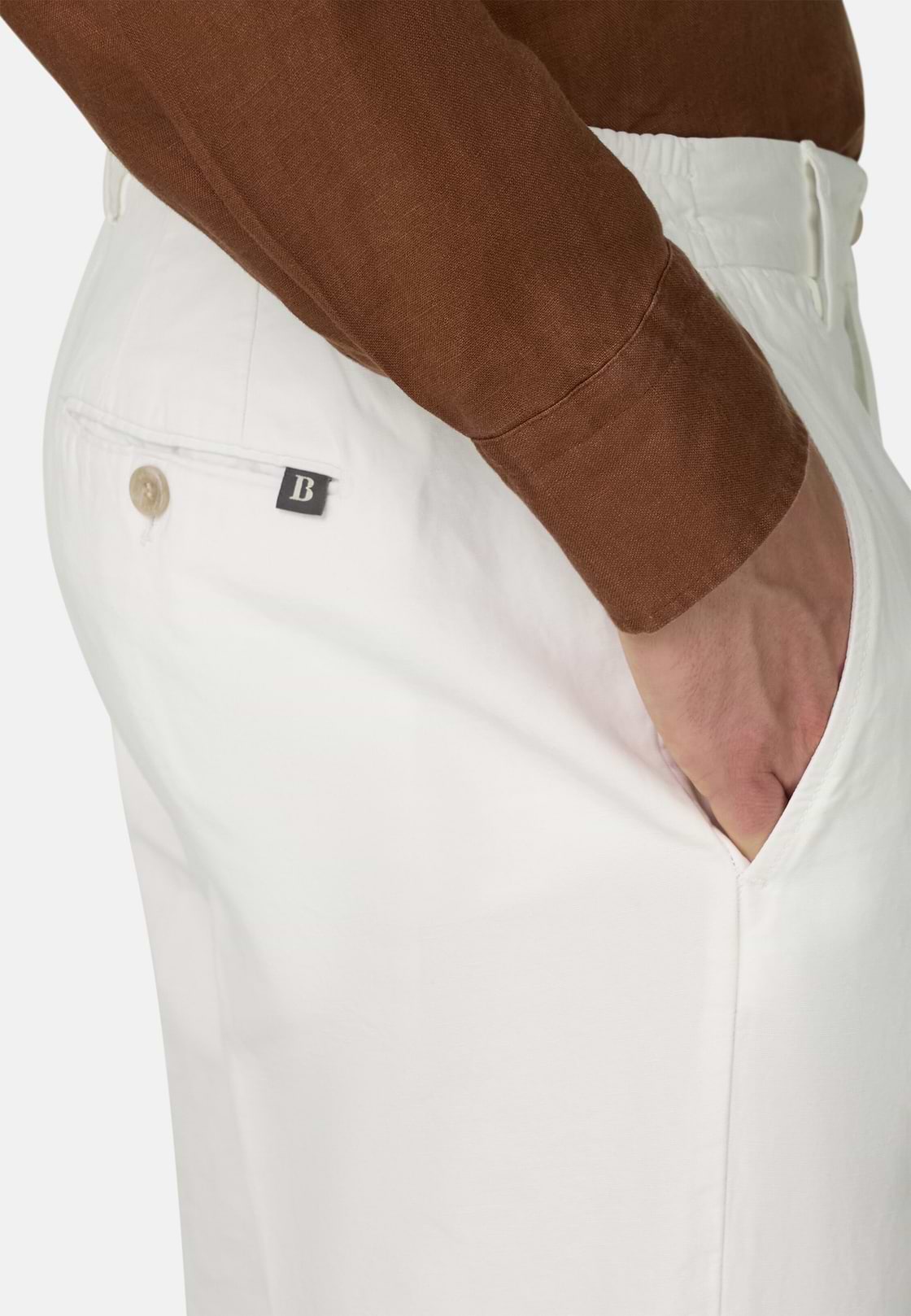 Pantalón De Algodón Lino, Blanco, hi-res, 5