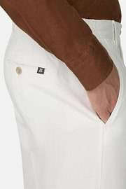 Pantalón De Algodón Lino, Blanco, thumb, 5