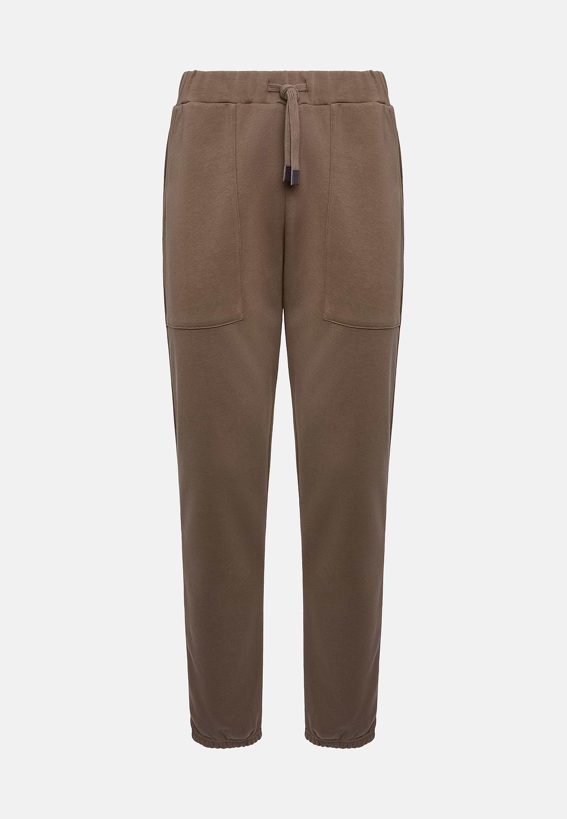 Cotton Trousers, Brown, hi-res