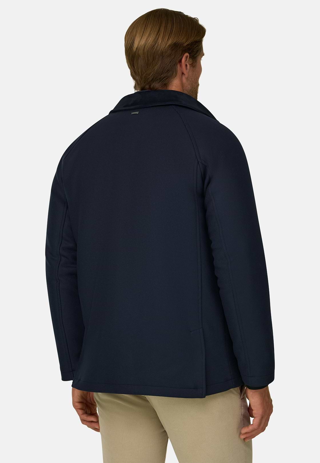 Peacoat Padded in Wool Blend, Navy blue, hi-res, 4