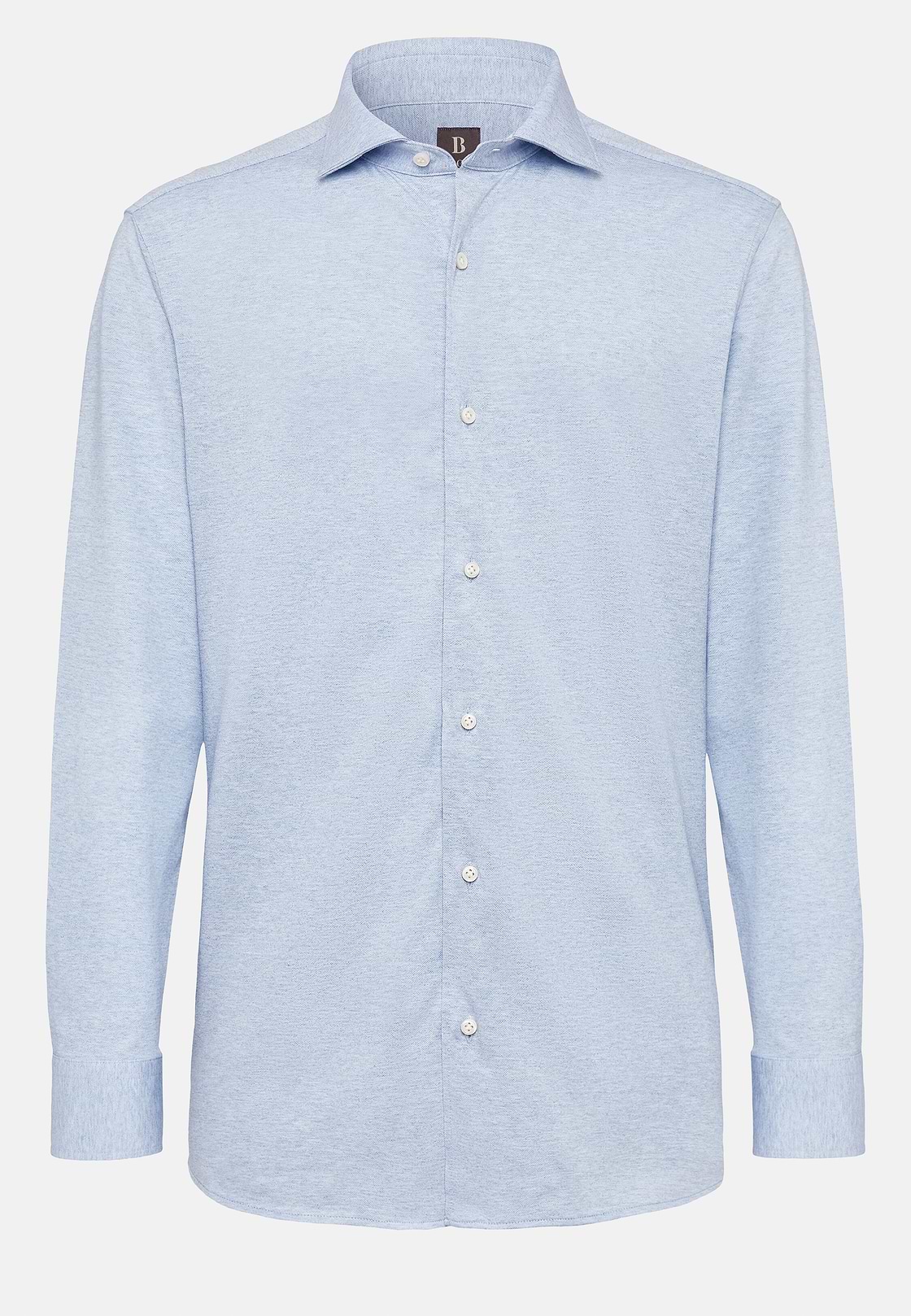 Regular Fit Cotton Jersey Polo Shirt, Light Blue, hi-res