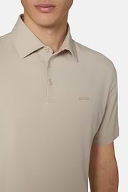 Polo En Coton Supima Stretch, Sable, hi-res