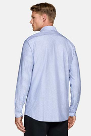 Polo Camicia In Jersey Di Cotone Regular Fit, Azzurro, hi-res