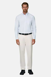 Overhemd Gestreept Oxford Katoen Regular Fit, Light Blue, thumb, 2