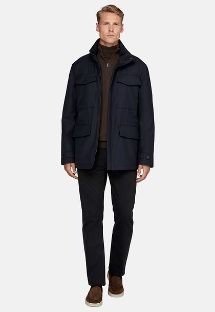 Men s Field Jacket In Padded Technical Fabric Boggi Milano
