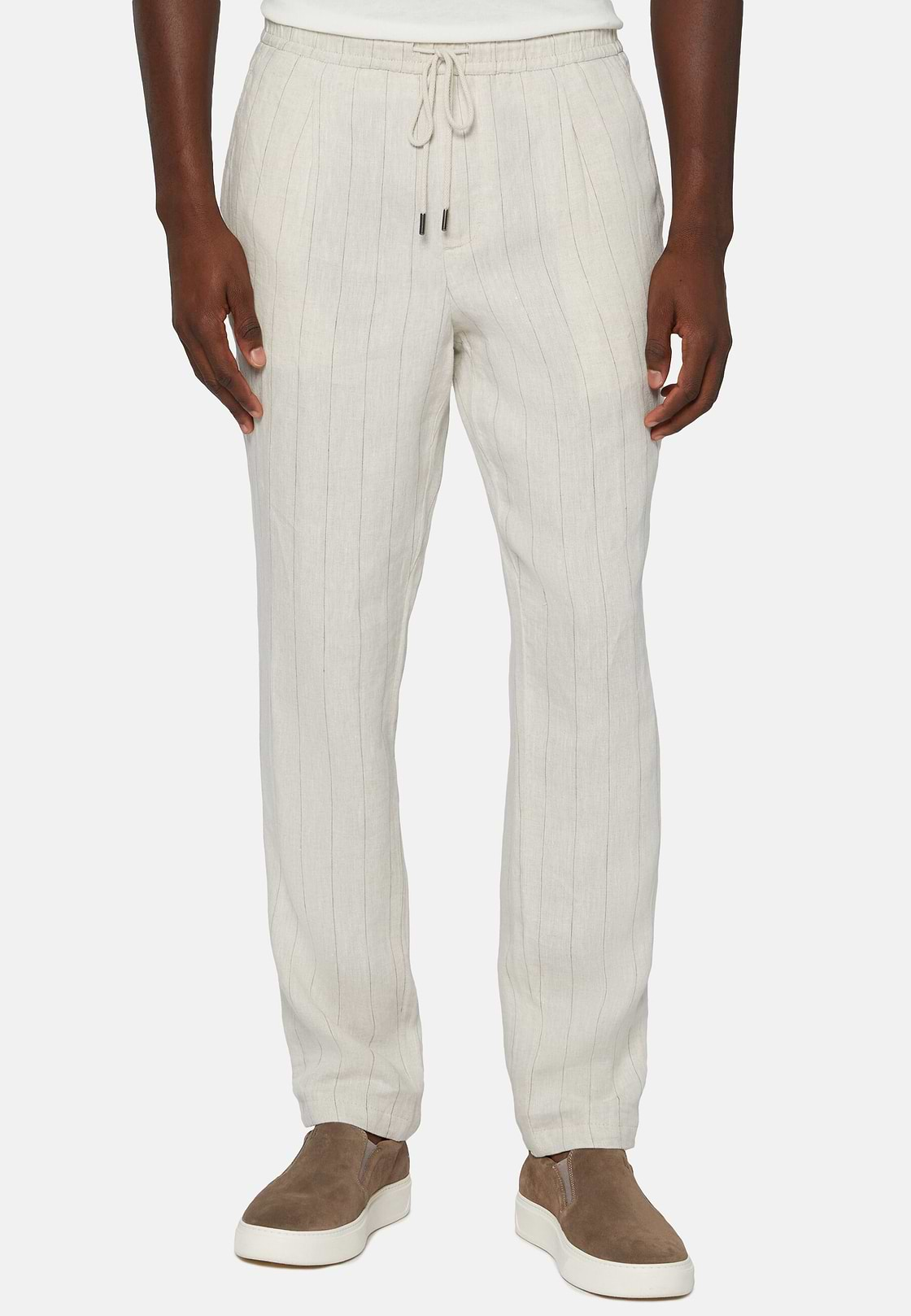 City Linen Trousers, Beige, hi-res