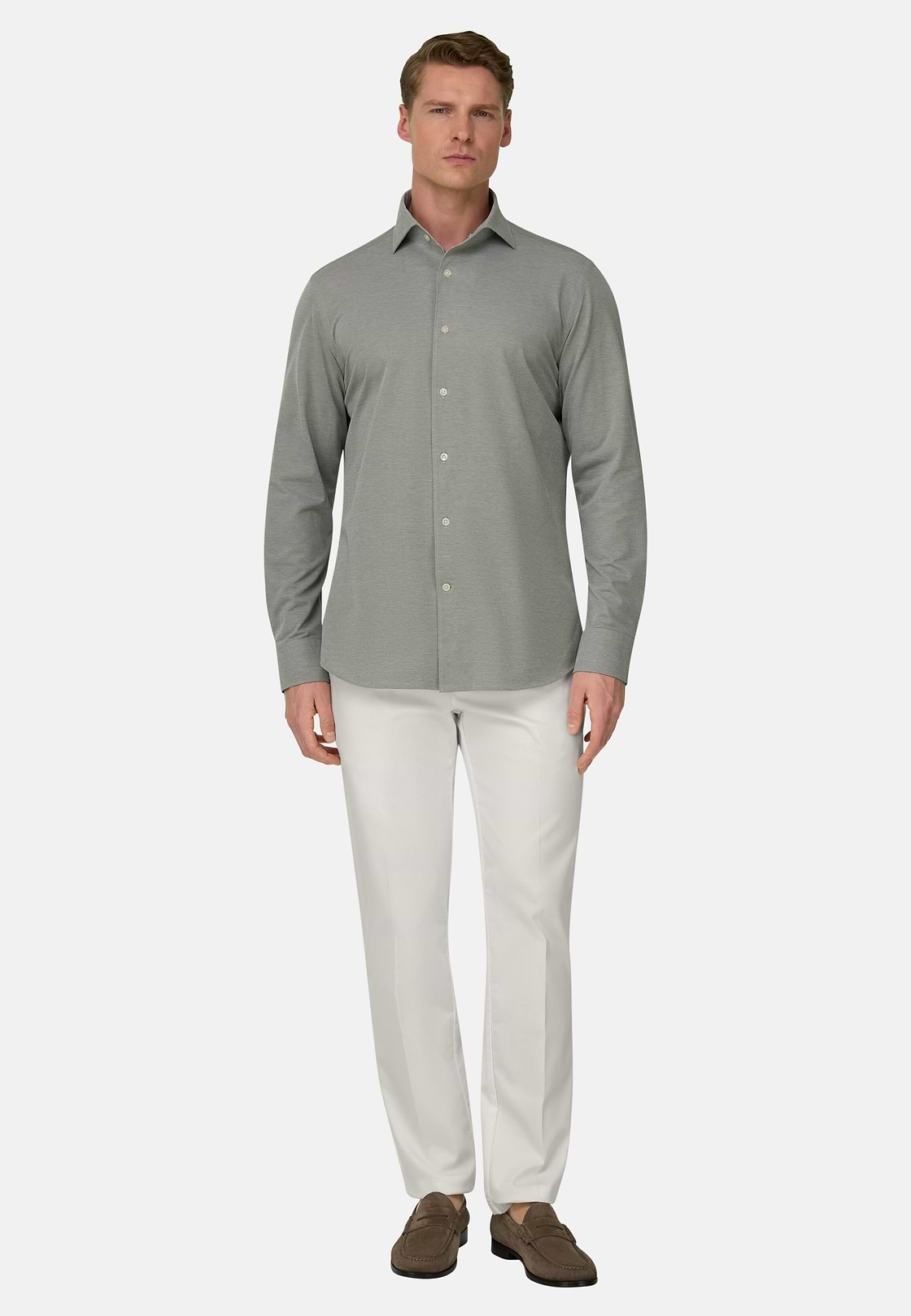 Hose Aus Baumwoll-Tencel-Stretch, Weiß, hi-res, 2