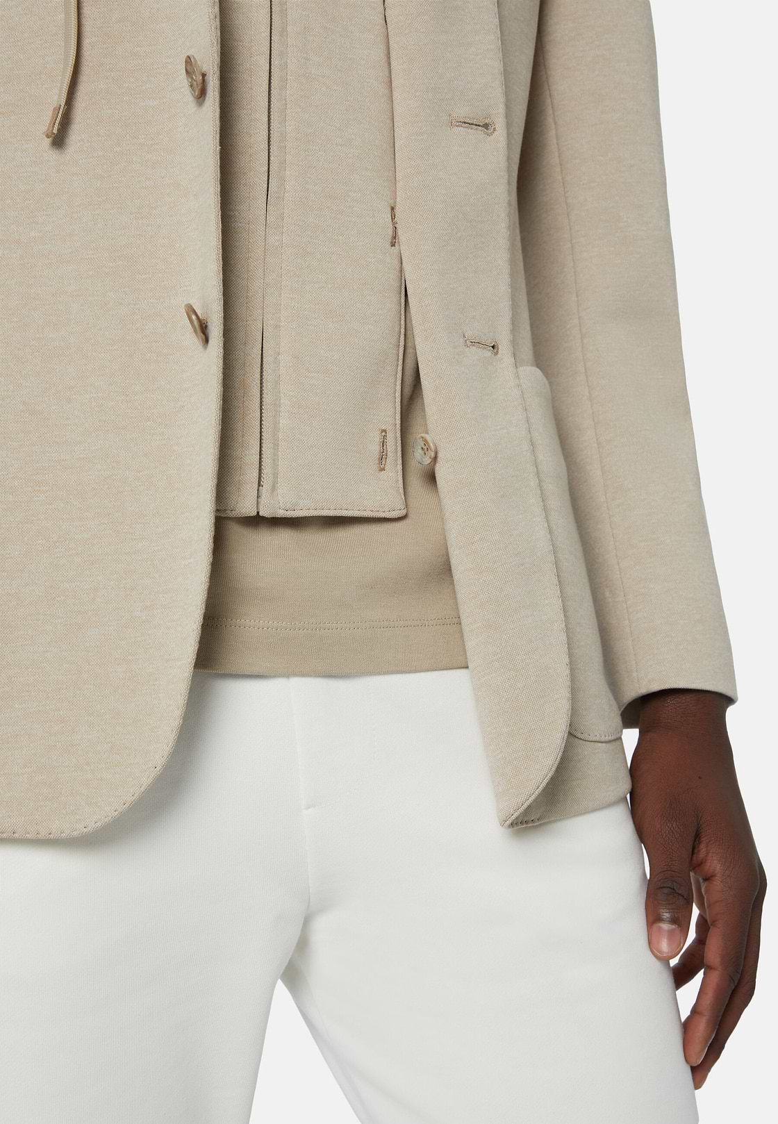 Veste Molletonnée Madison Beige En Coton Mélangé, Beige, hi-res