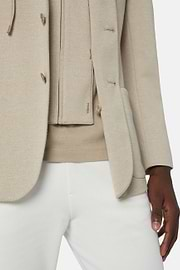 Madison Beige Cotton Blend Sweatshirt Jacket, Beige, hi-res