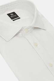 Regular Fit Linen Shirt, White, hi-res