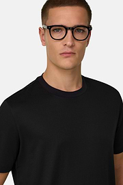 Silk Blend T-Shirt, Black, thumb, 4
