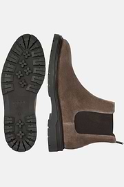 Suede Leather Ankle Boots, Taupe, hi-res