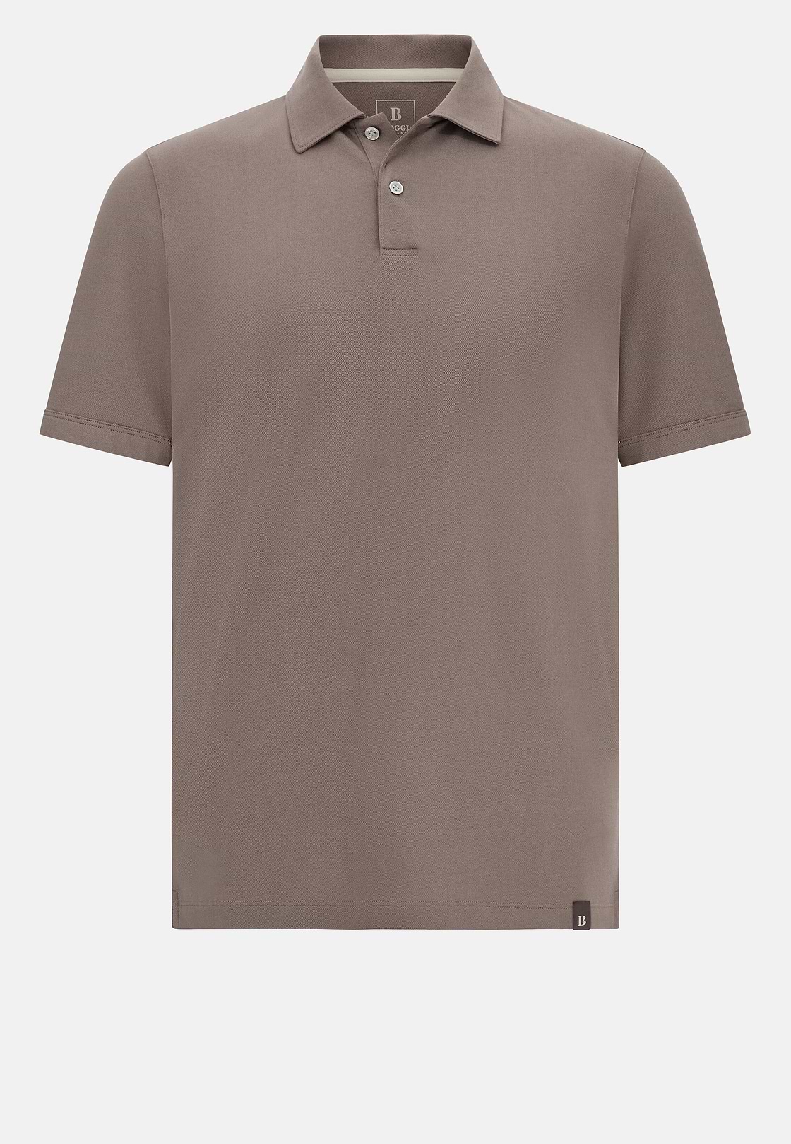 S.Cafè® High-Performance Piqué Polo Shirt, Taupe, hi-res