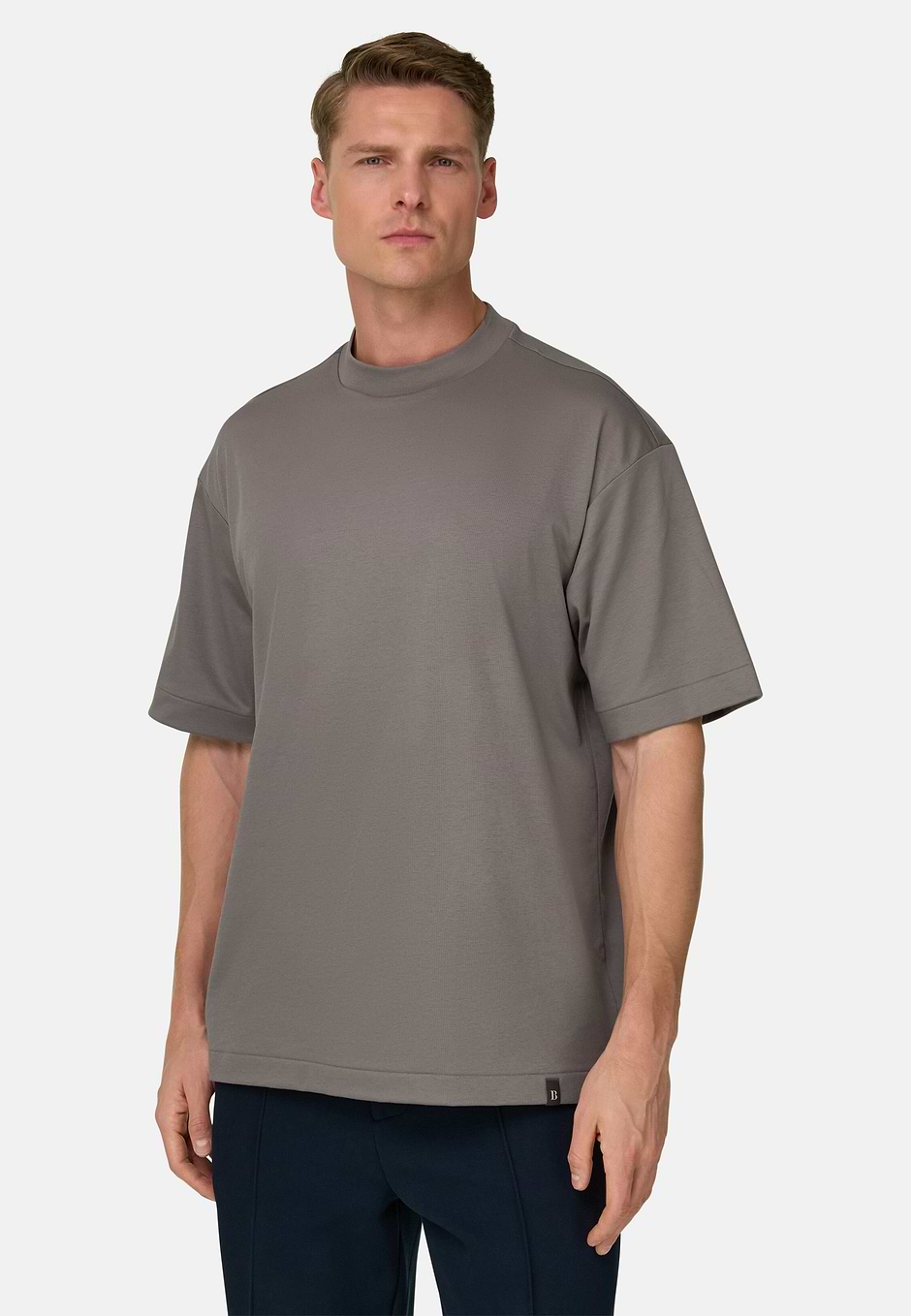 T-Shirt With S.Cafè® Yarn, Mud, hi-res