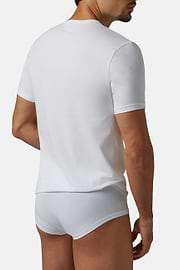 Stretch Cotton Jersey T-shirt, White, hi-res