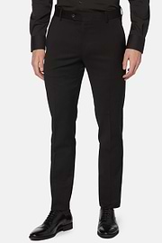 Trousers in Stretch Knitted Wool, Black, hi-res