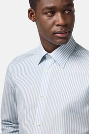 Regular Fit Cotton Dobby Shirt, Light Blue, hi-res