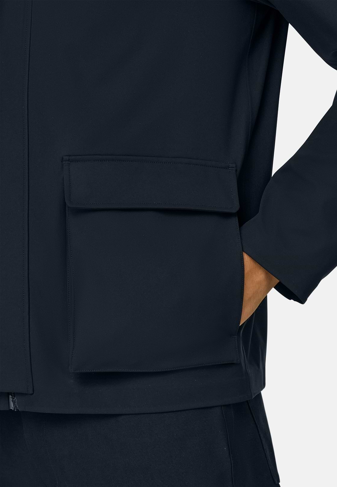 Bomberjacke aus technischem Gewebe B Tech, Navy blau, hi-res, 5