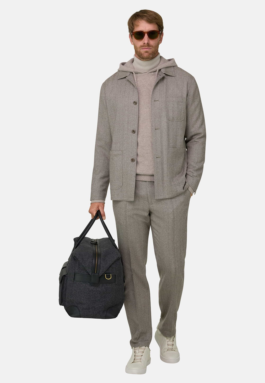 Giacca Camicia Resca in Lana, Taupe, hi-res, 2