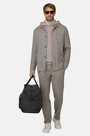 Giacca Camicia Resca in Lana, Taupe, thumb, 2