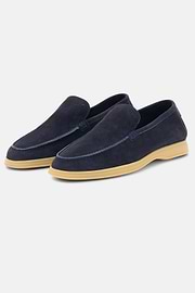 Mocassins Aria En Daim, bleu marine, thumb, 3