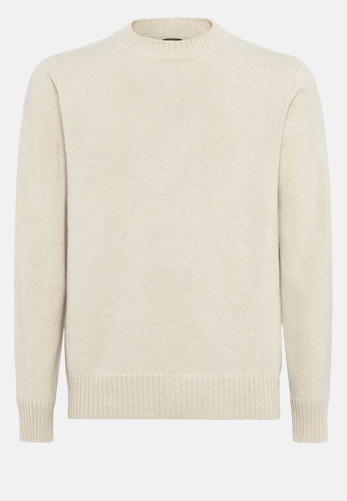 Sand Crew Neck Cashmere Jumper, Sand, hi-res