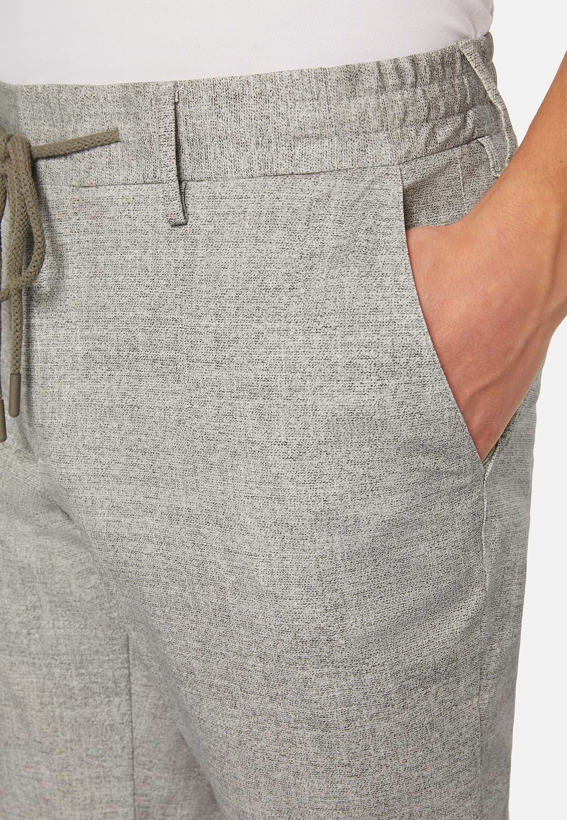 Pantaloni In Nylon Elasticizzato B Tech, Grigio Chiaro, hi-res