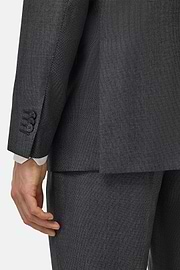 Pure Wool Bird's Eye Jacket, Medium grey, hi-res