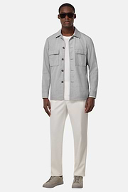 Giacca Camicia Link In Lana, Grigio, hi-res