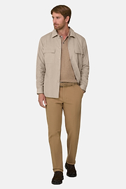 Overshirt in Corduroy Lined with Flannel, Sand, thumb, 2