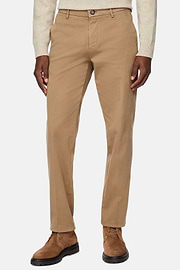 Stretch Cotton Trousers, Taupe, hi-res
