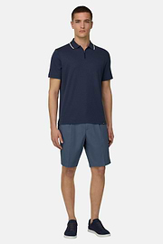 Bermuda In Cotone Con Coulisse, Air-blu, thumb, 2