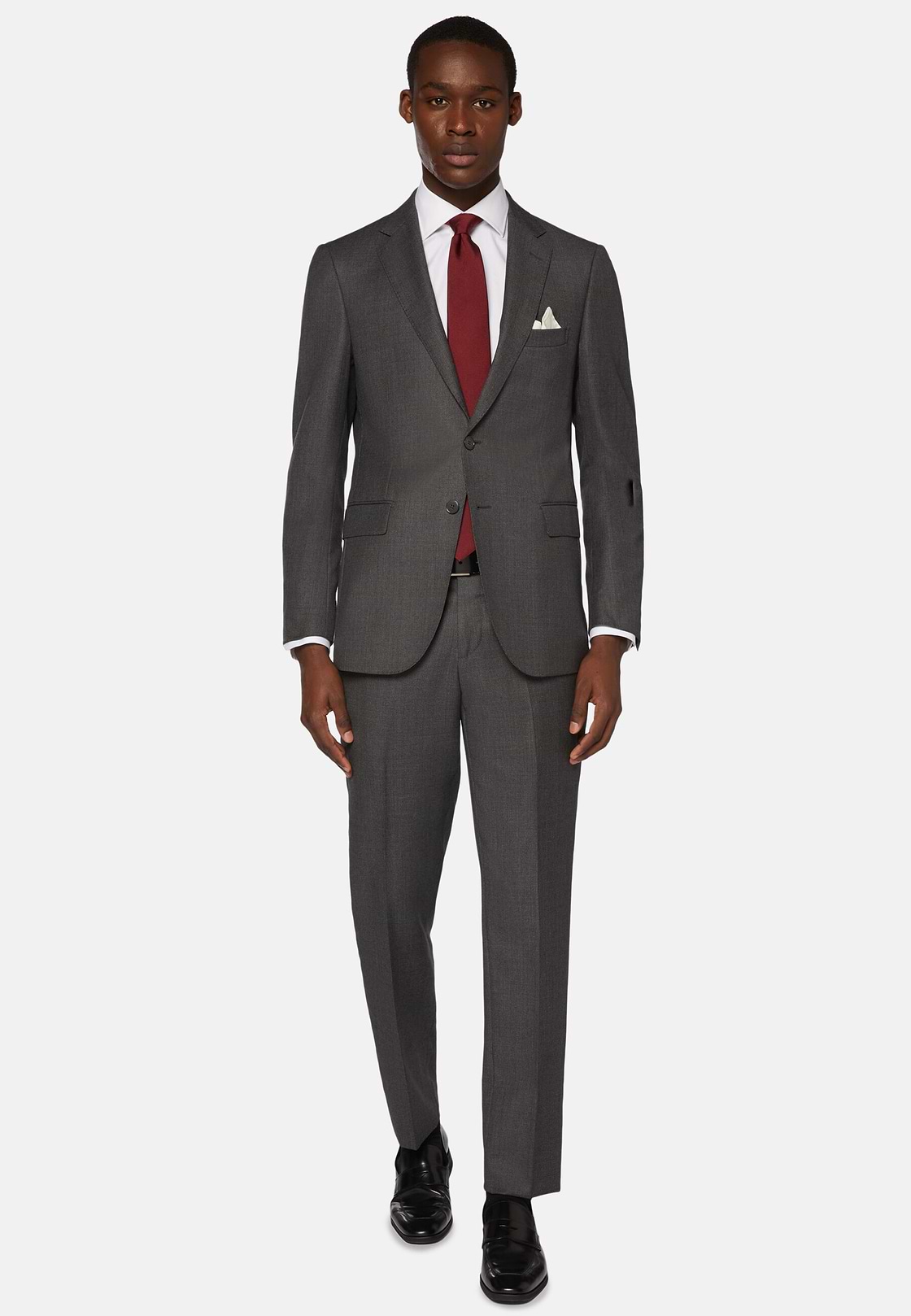 Men s Grey Birdseye in Super 110 Wool Boggi Milano