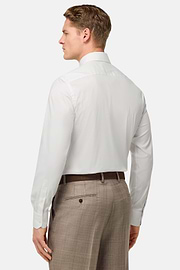 Chemise En Coton Nylon Extensible Slim Fit, Blanc, hi-res