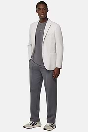 B Jersey Cotton Crepe Jacket, Ice, hi-res
