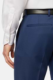 Camisa blanca en pin point de algodón regular fit, Blanco, hi-res