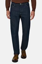 Jeans in Dark Blue Denim, Dark Blue, thumb, 1