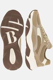 STORM Trainers in Leather and Technical Fabric, CAML, thumb, 4
