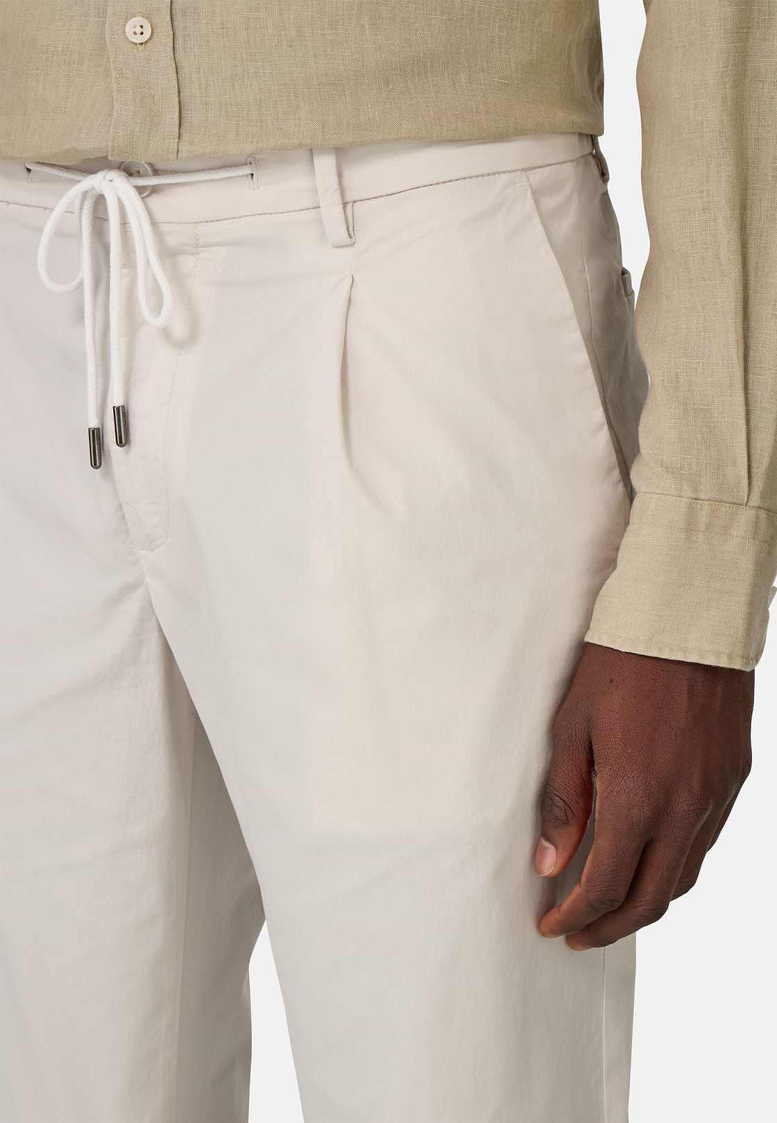 Hose Aus Baumwoll-Stretch, Eis, hi-res
