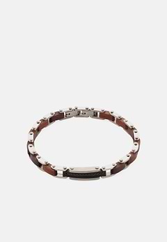 Bracciale A Maglia In Acciaio E Legno