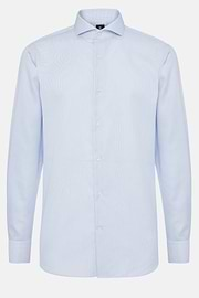 Camicia A Quadretti In Twill Di Cotone Regular Fit, Azzurro, hi-res