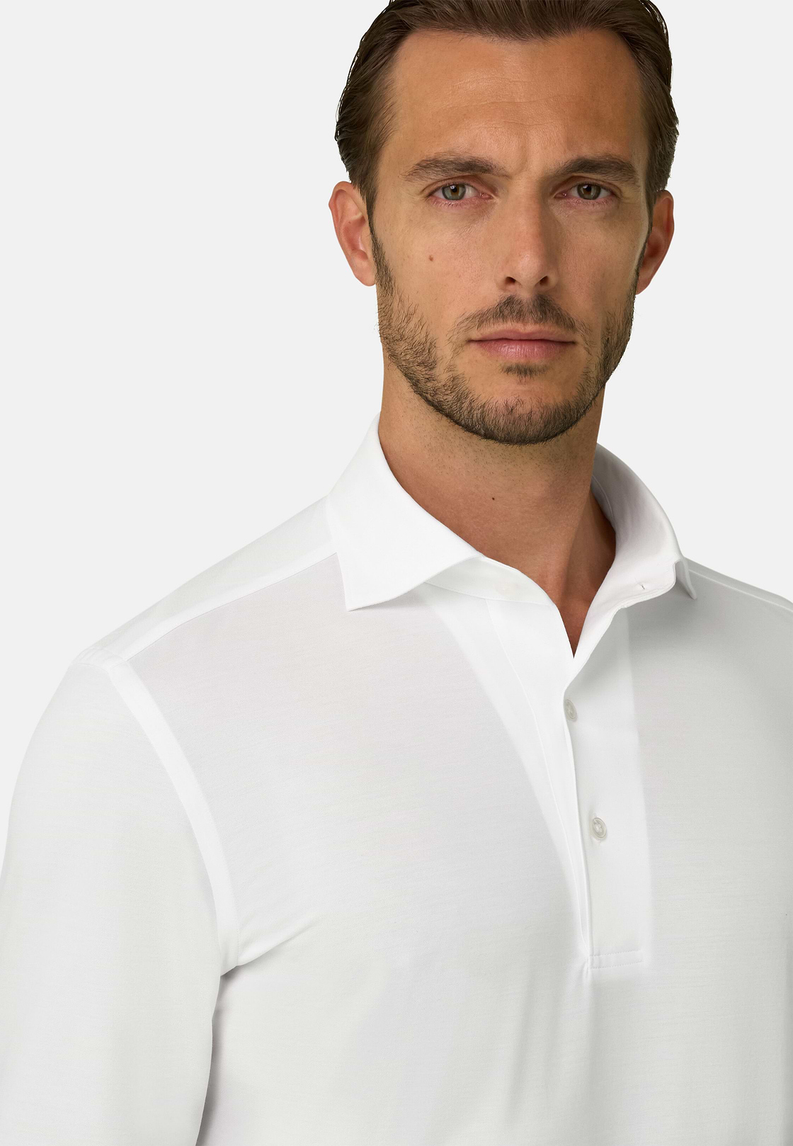 Japanese Jersey Polo Shirt, White, hi-res, 3