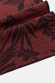Leaf Print Silk Bandana, Rot, thumb, 3