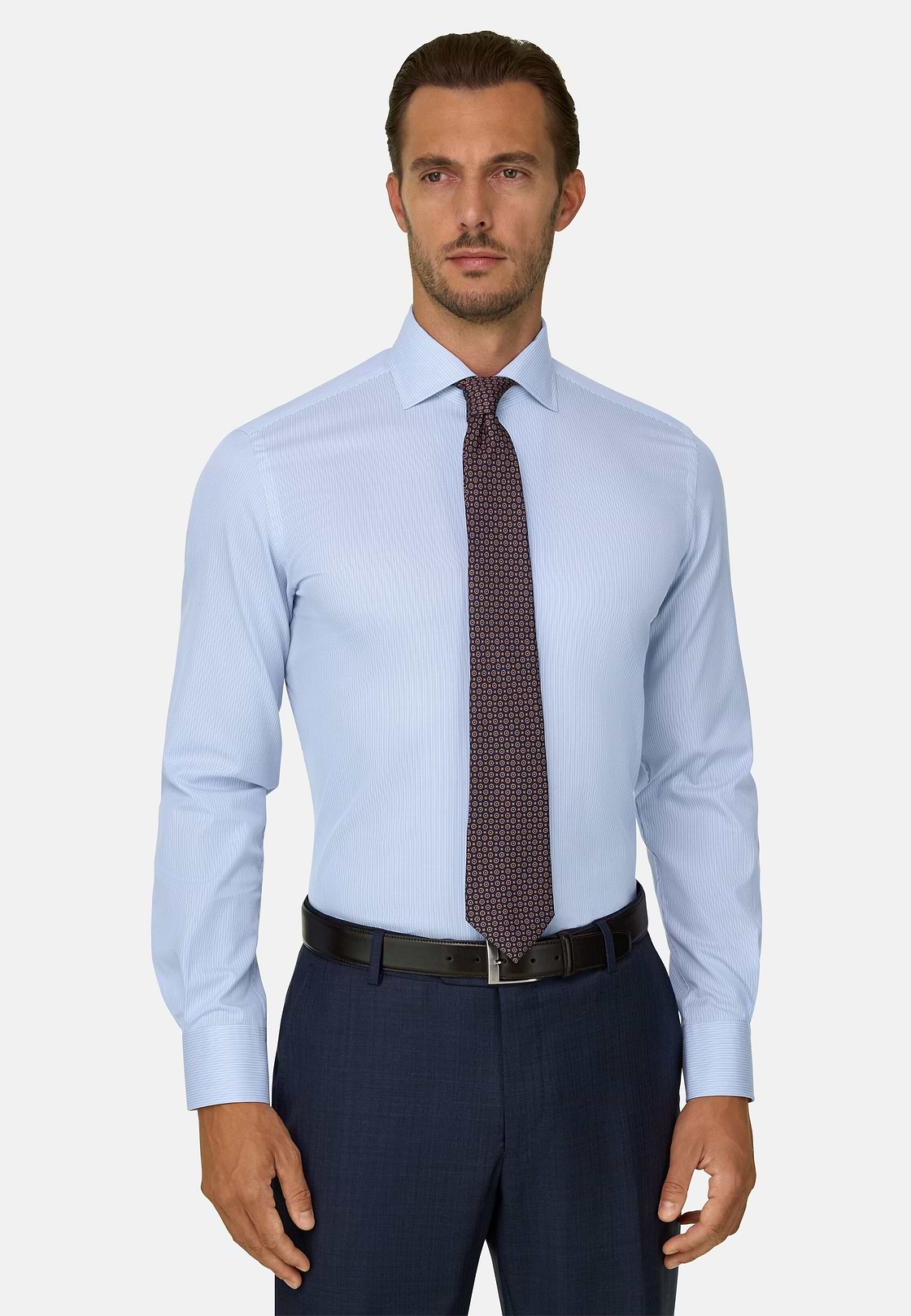 Overhemd Gestreept van Katoen Regular Fit, Light Blue, hi-res, 1