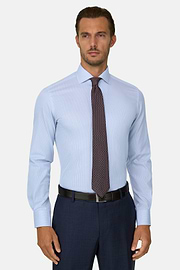 Overhemd Gestreept van Katoen Regular Fit, Light Blue, thumb, 1