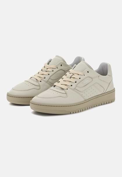 Baskets Origin En Cuir Souple, Blanc, hi-res