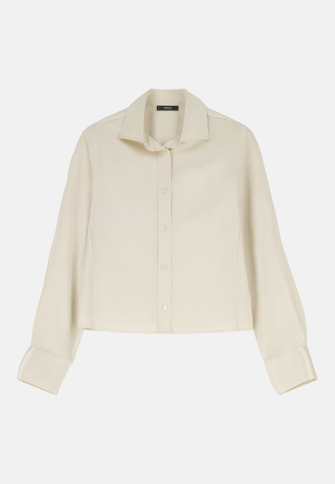 Hemd Aus Satin Regular Fit, Creme, hi-res, 5