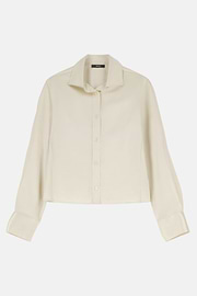 Hemd Aus Satin Regular Fit, Creme, thumb, 5