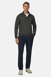 Broek City in Gemengd Katoen Jersey, Navy blue, thumb, 2