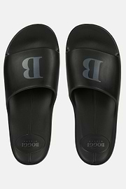 Logo slipper in Eva, Black, hi-res